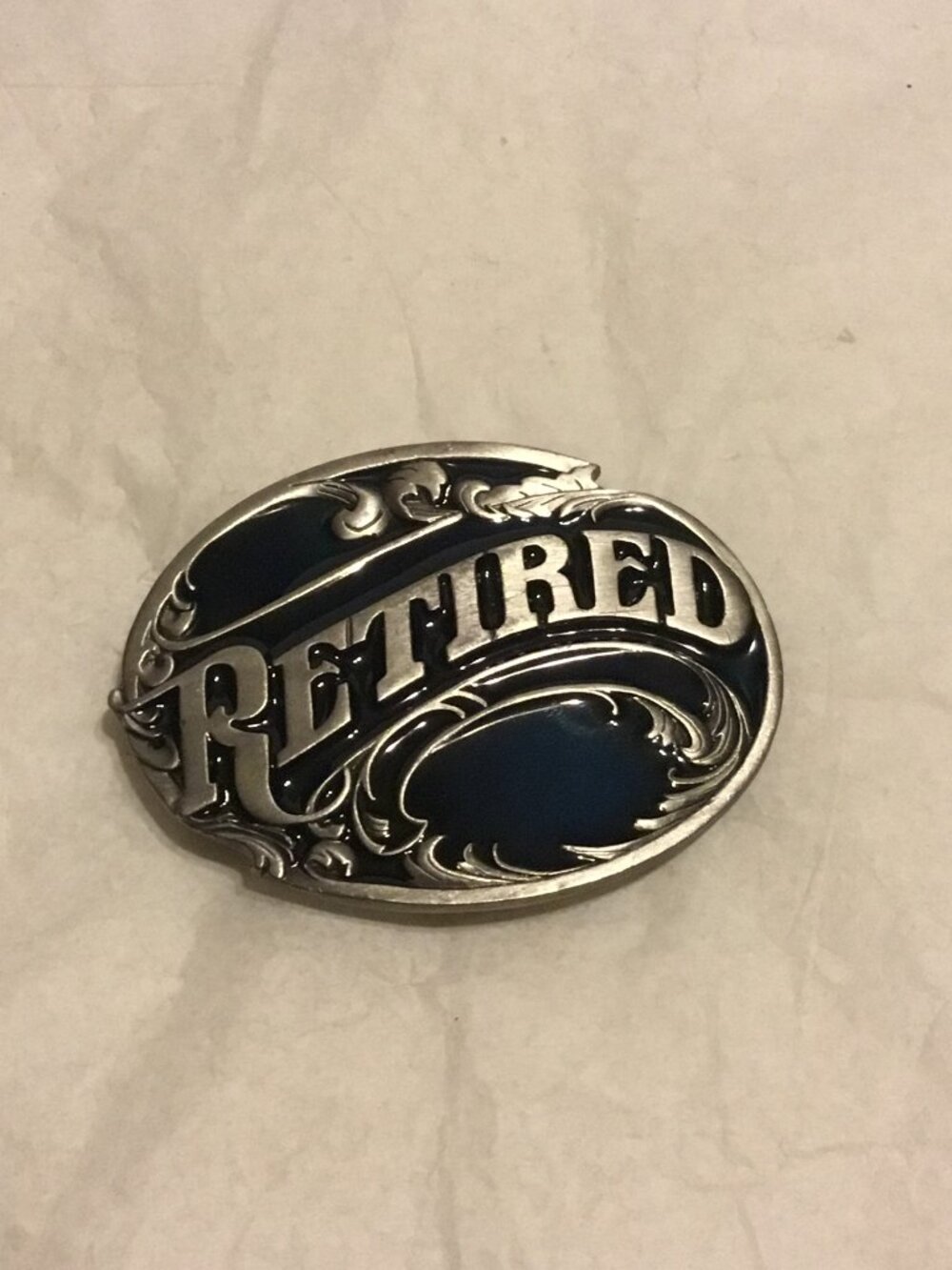 Vintage 1995 Siskiyou Retired At Last belt buckle